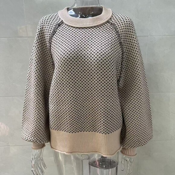 Inspired Boho Orange Knit Sweater - Picture 2 of 3